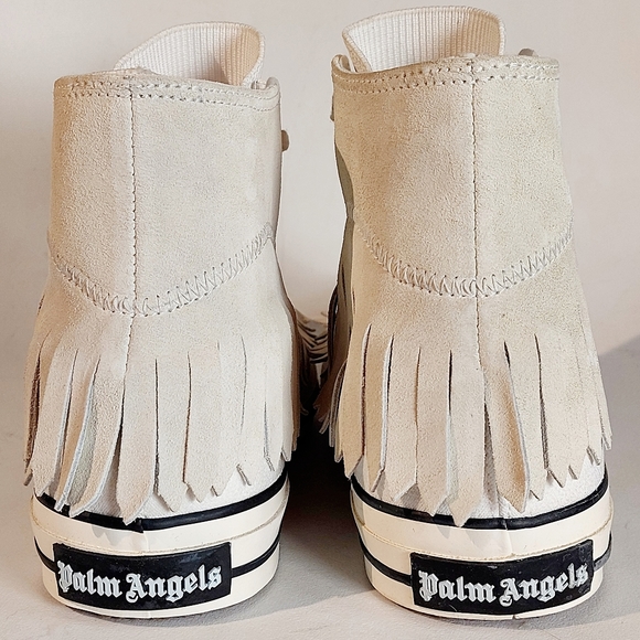 Host Pick🔥Palm Angels white fringe basket high vulcanized sneakers, EU41, NWT - Picture 5 of 13